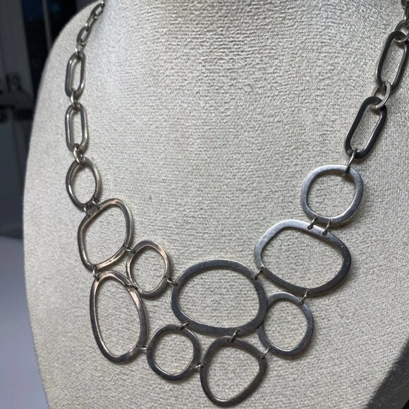 GLP Sterling Silver 925 Oval Link Necklace 16” w/ 1.5” Drop, 24.57g - Picture 9 of 12